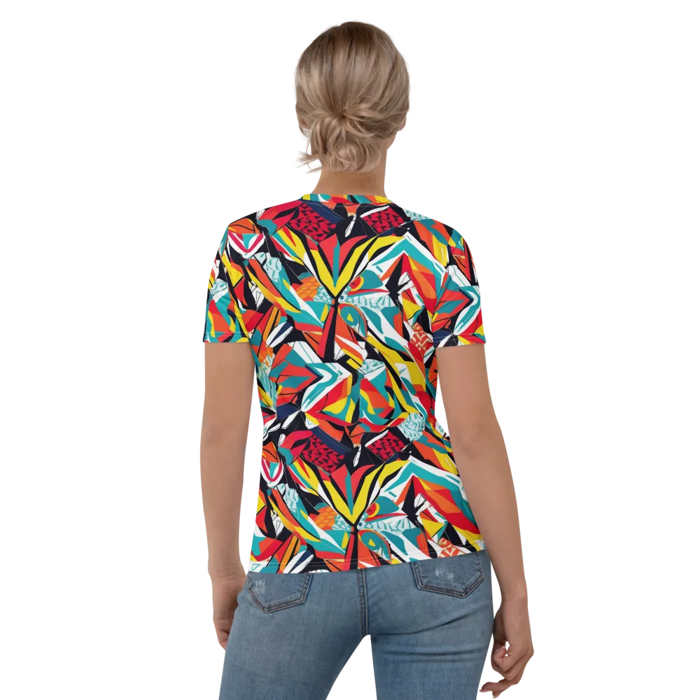 Spectrum Fracture on Women's Crew Neck T-Shirt — Back