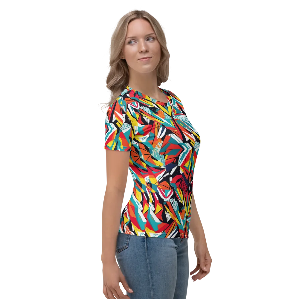Spectrum Fracture on Women's Crew Neck T-Shirt — Right