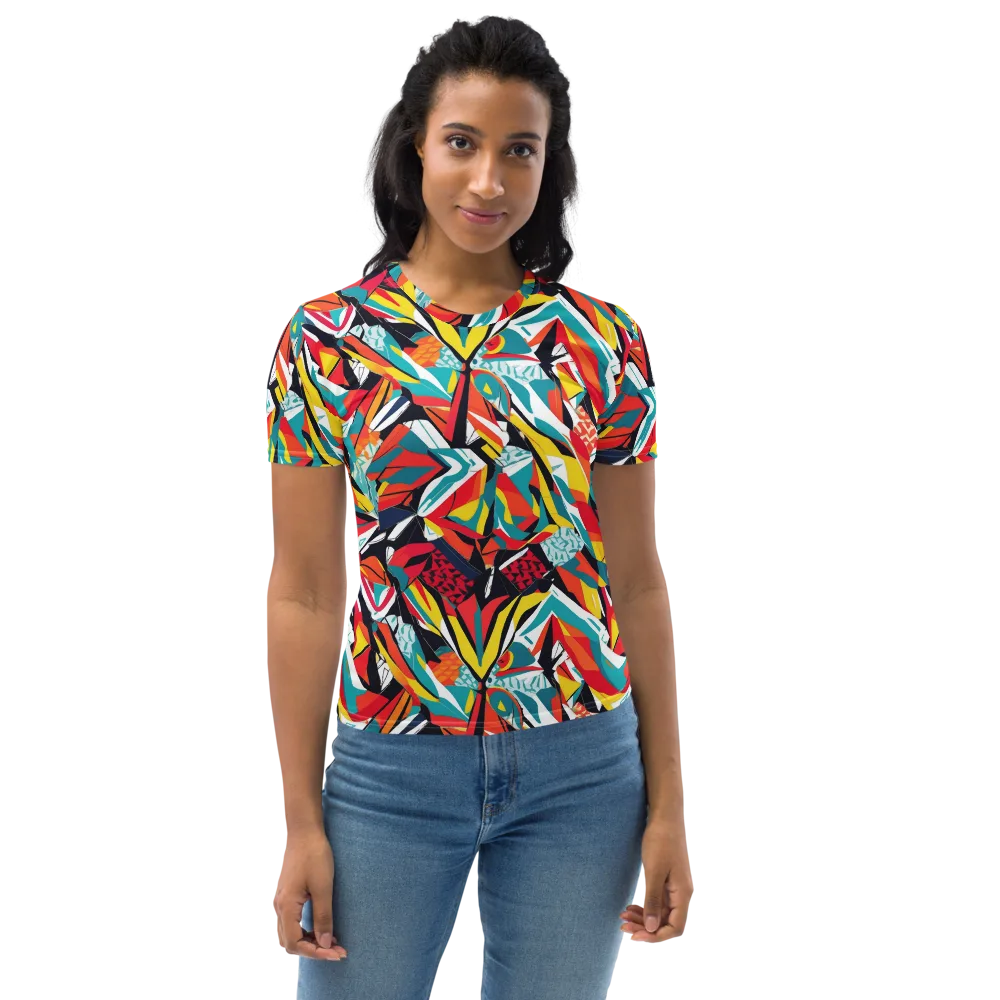 Spectrum Fracture on Women's Crew Neck T-Shirt — Front