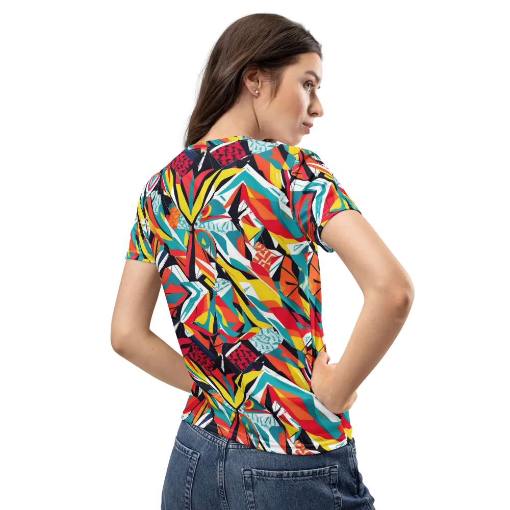 Spectrum Fracture on Women's Crew Neck T-Shirt — Back