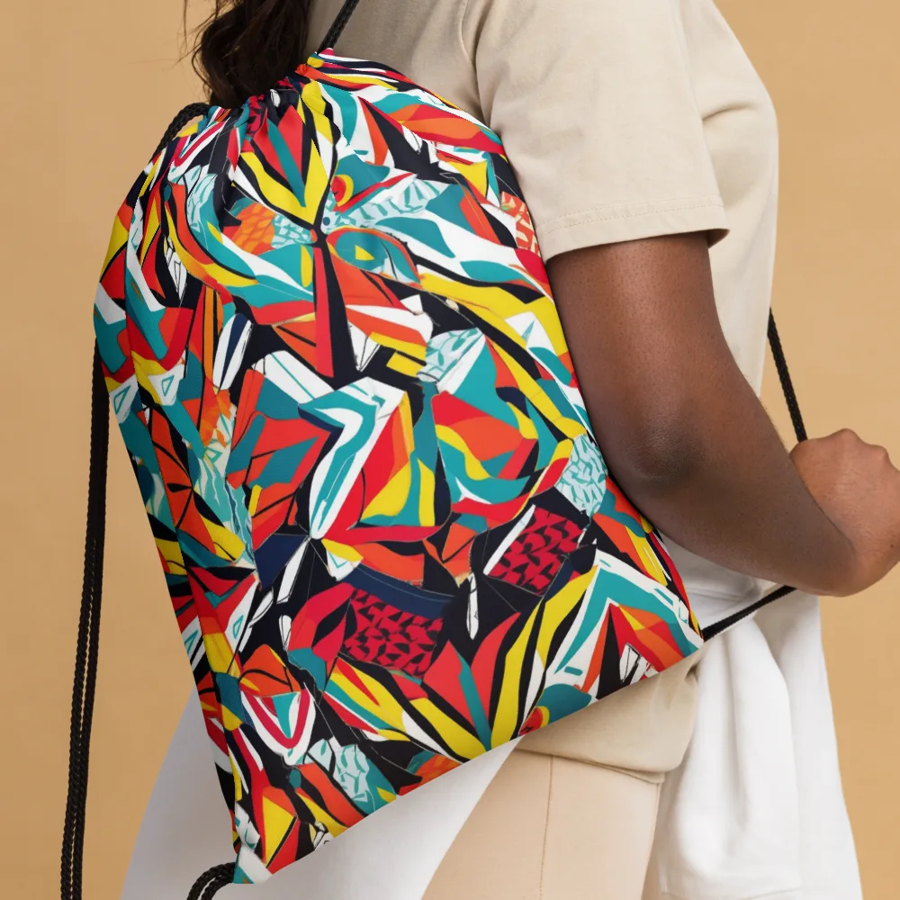 Spectrum Fracture on Drawstring Bag — Front