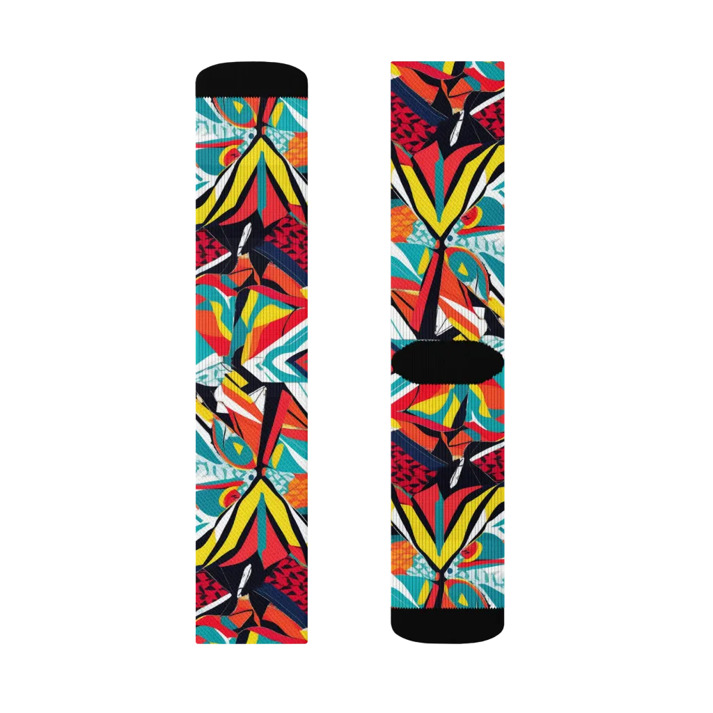Spectrum Fracture on Socks — Right Sock