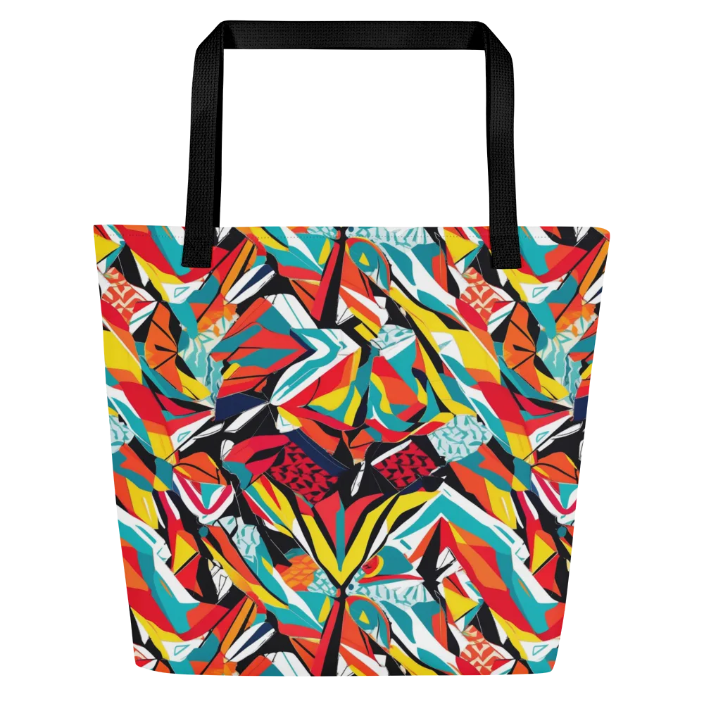 Spectrum Fracture on Large Tote Bag W/ Pocket — Front