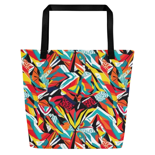 Spectrum Fracture on a Large Tote Bag W/ Pocket