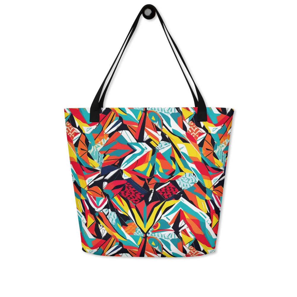 Spectrum Fracture on Large Tote Bag W/ Pocket — Front