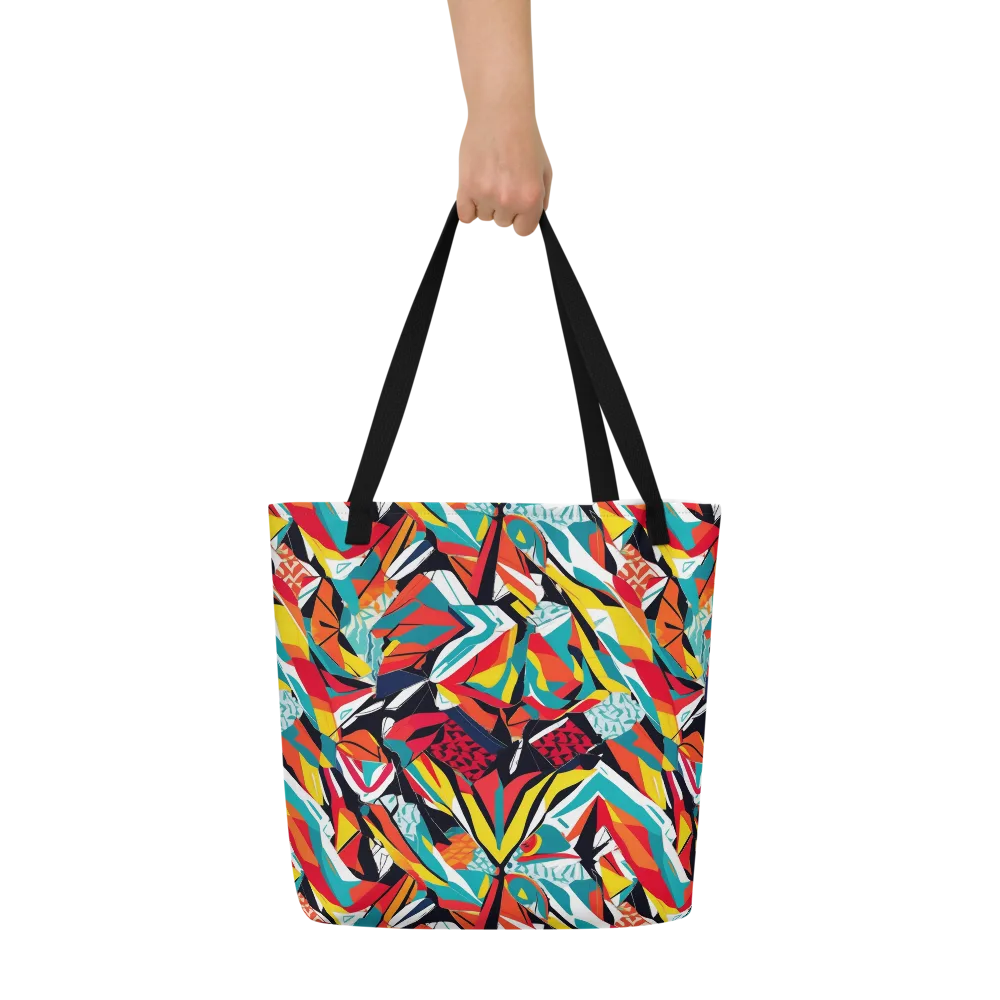 Spectrum Fracture on Large Tote Bag W/ Pocket — Front