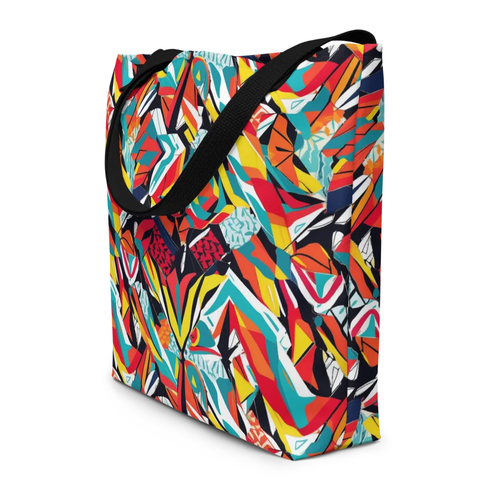 Spectrum Fracture on Large Tote Bag W/ Pocket — Front