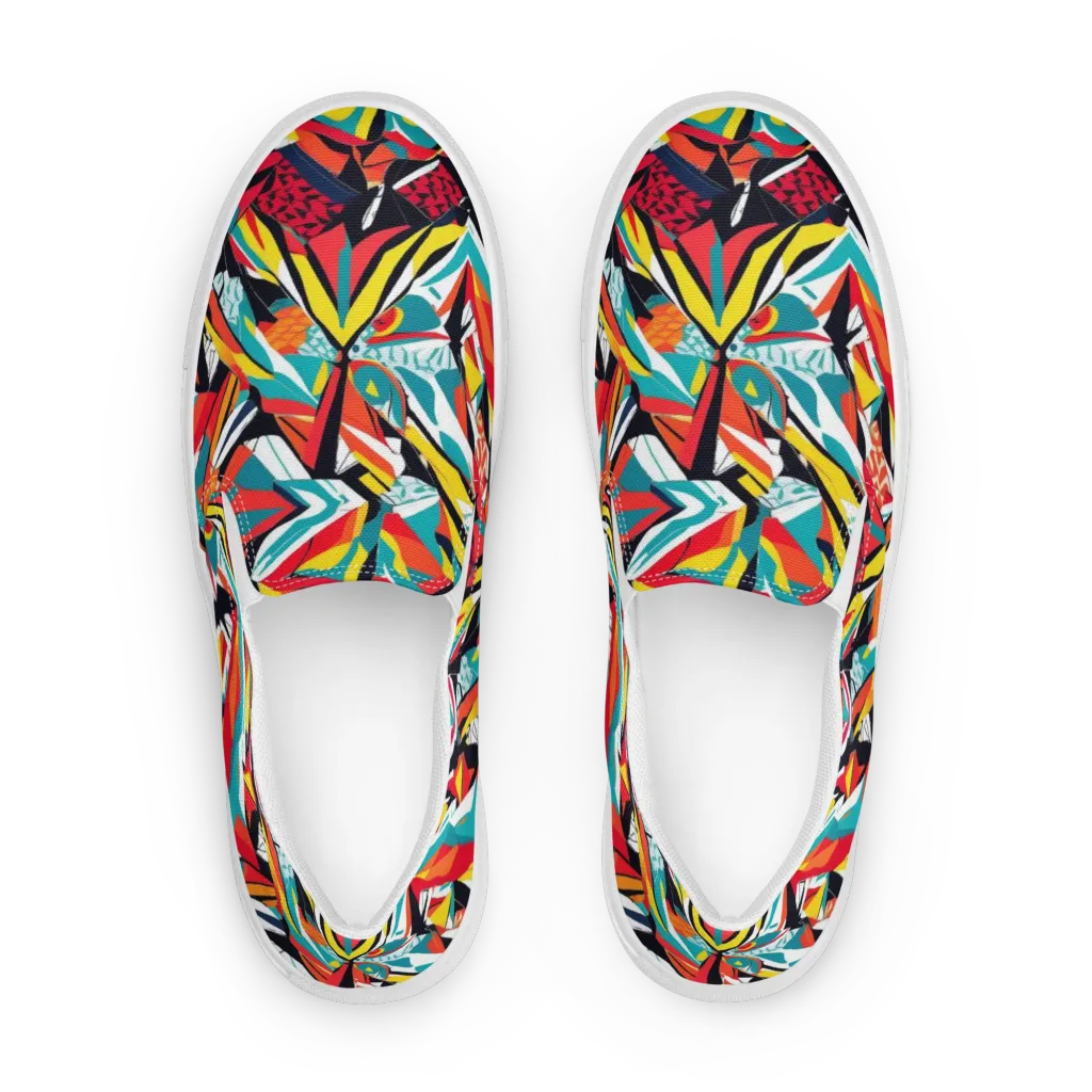 Spectrum Fracture on Women's Slip-On Canvas Shoes — Front