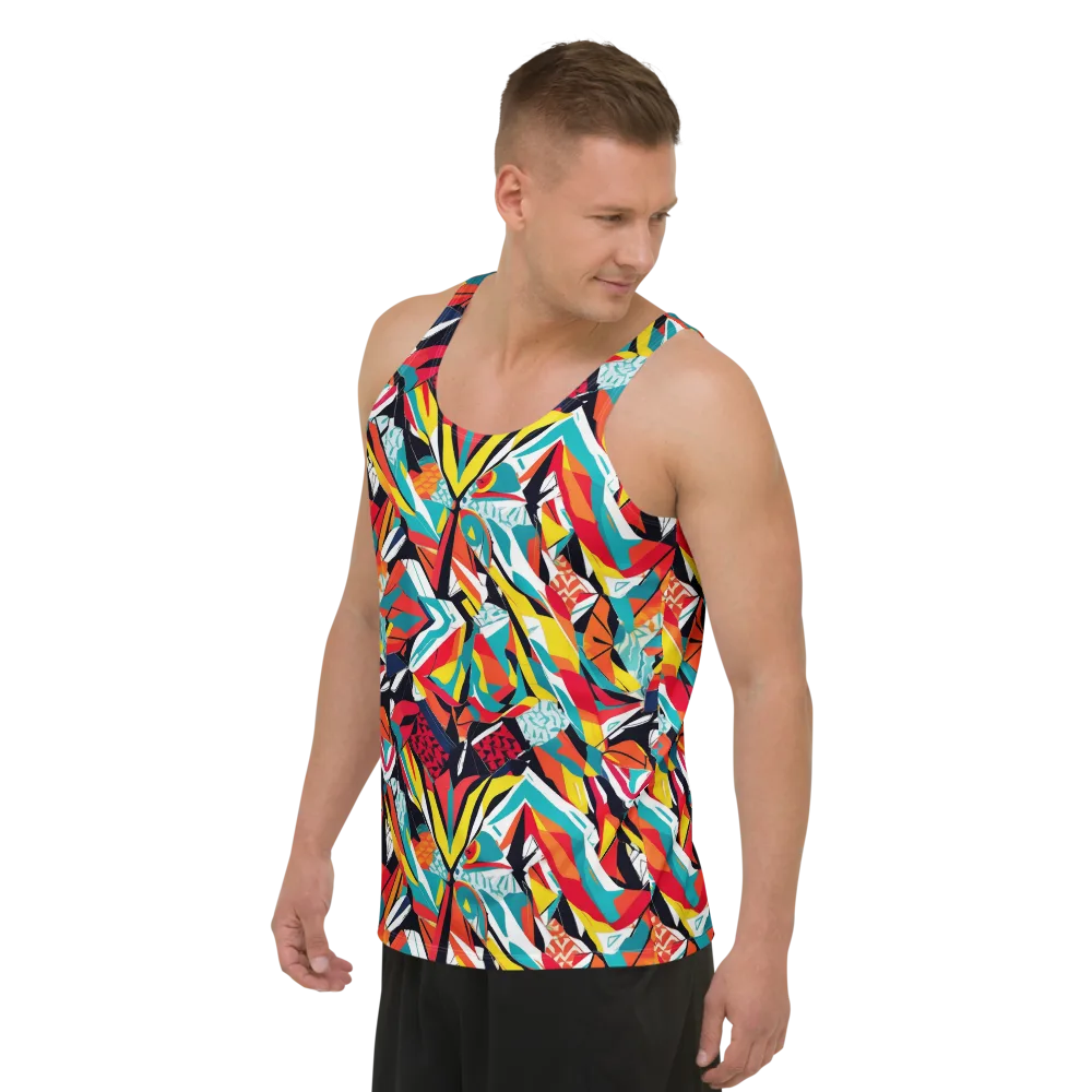 Spectrum Fracture on Men's Tank Top — Left Front