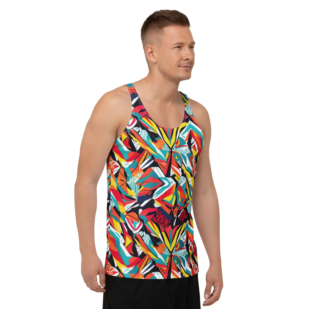 Spectrum Fracture on Men's Tank Top — Right Front