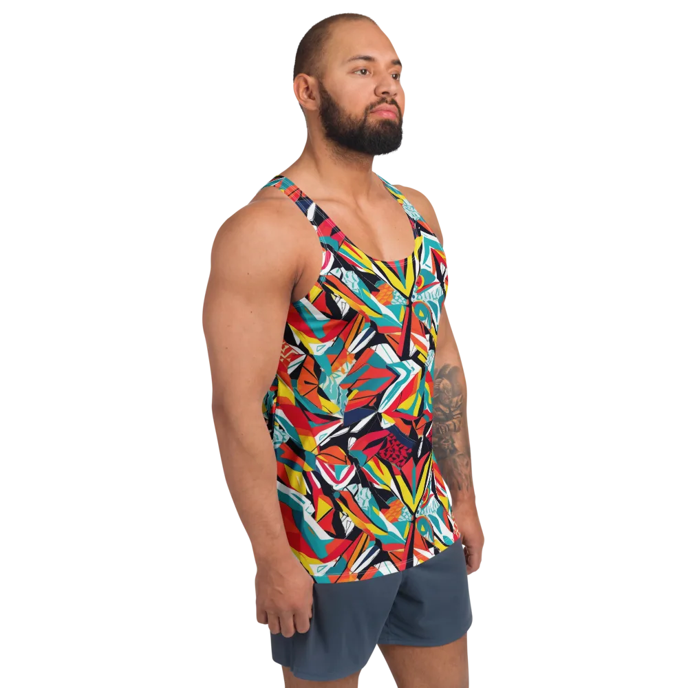Spectrum Fracture on Men's Tank Top — Right Front
