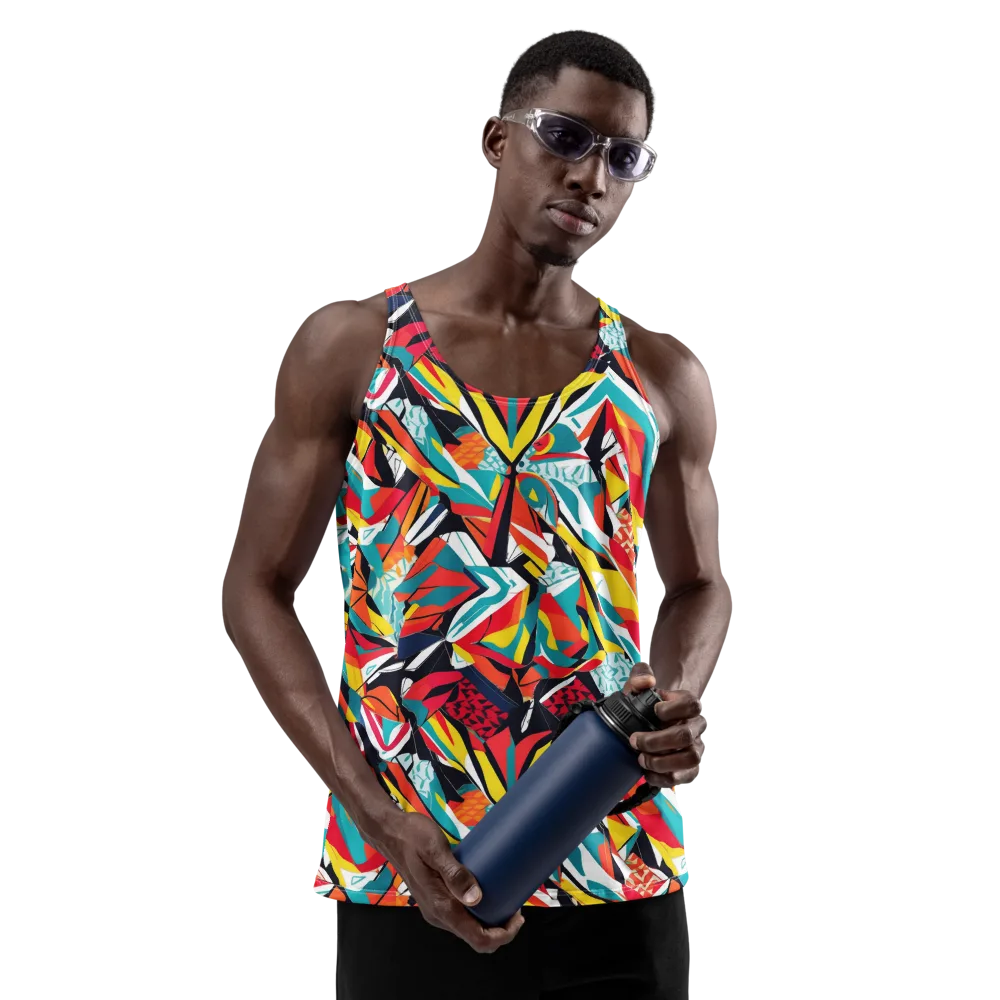 Spectrum Fracture on Men's Tank Top — Front
