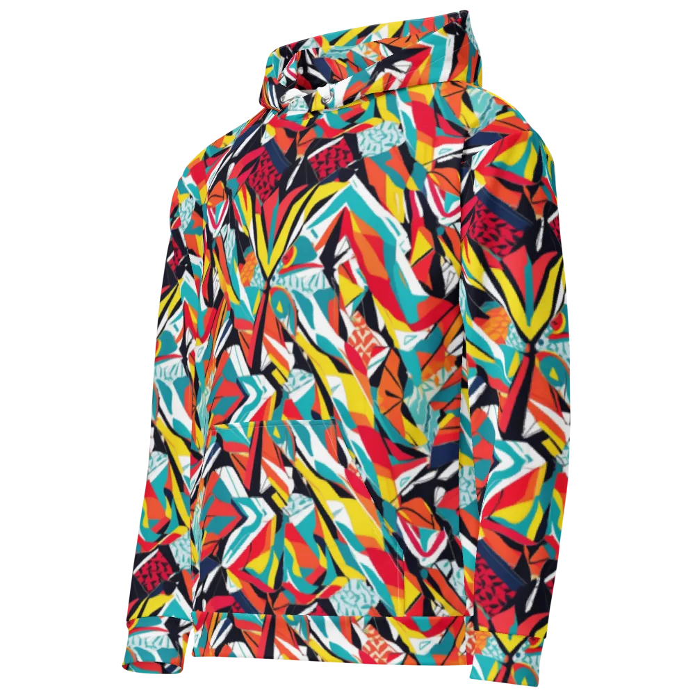 Spectrum Fracture on Cotton Hoodie — Left Front
