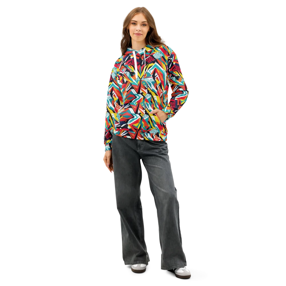 Spectrum Fracture on Cotton Hoodie — Front