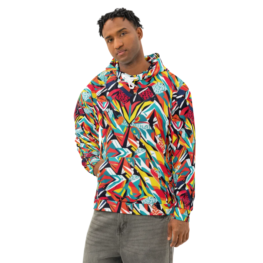 Spectrum Fracture on Cotton Hoodie — Left Front