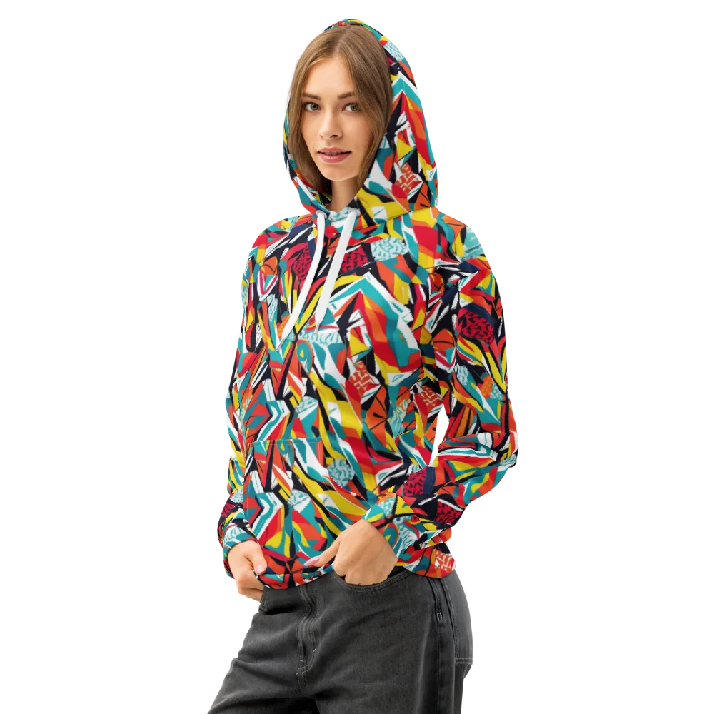 Spectrum Fracture on Cotton Hoodie — Left Front