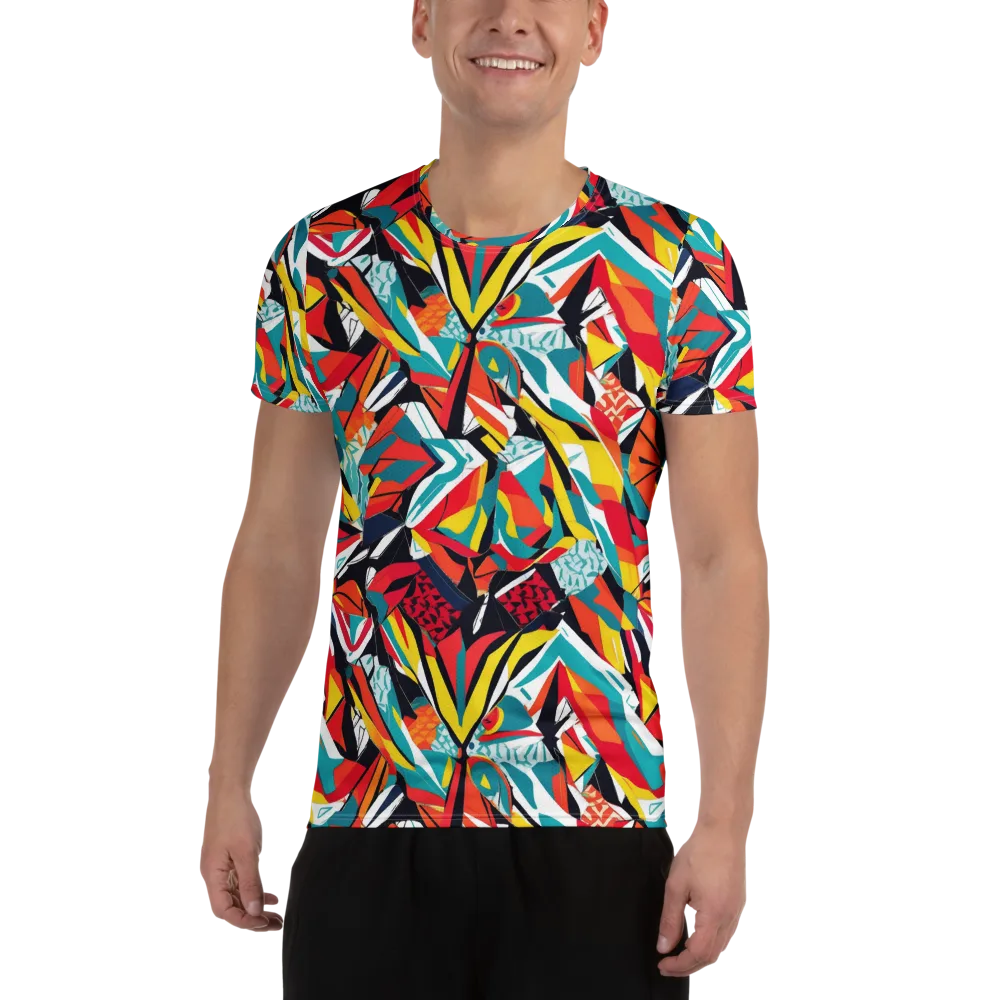 Spectrum Fracture on Men's Athletic T-Shirt — Front
