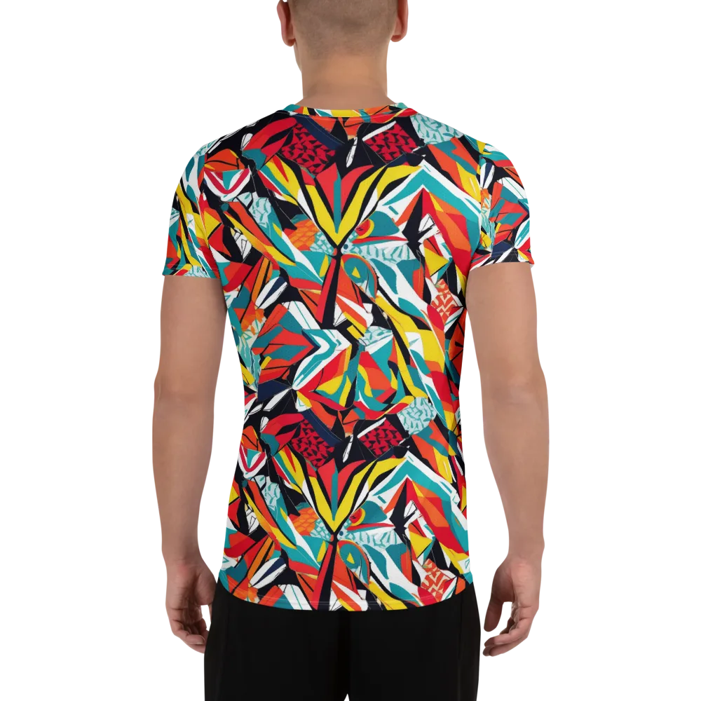 Spectrum Fracture on Men's Athletic T-Shirt — Back
