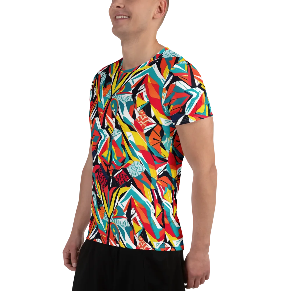 Spectrum Fracture on Men's Athletic T-Shirt — Left