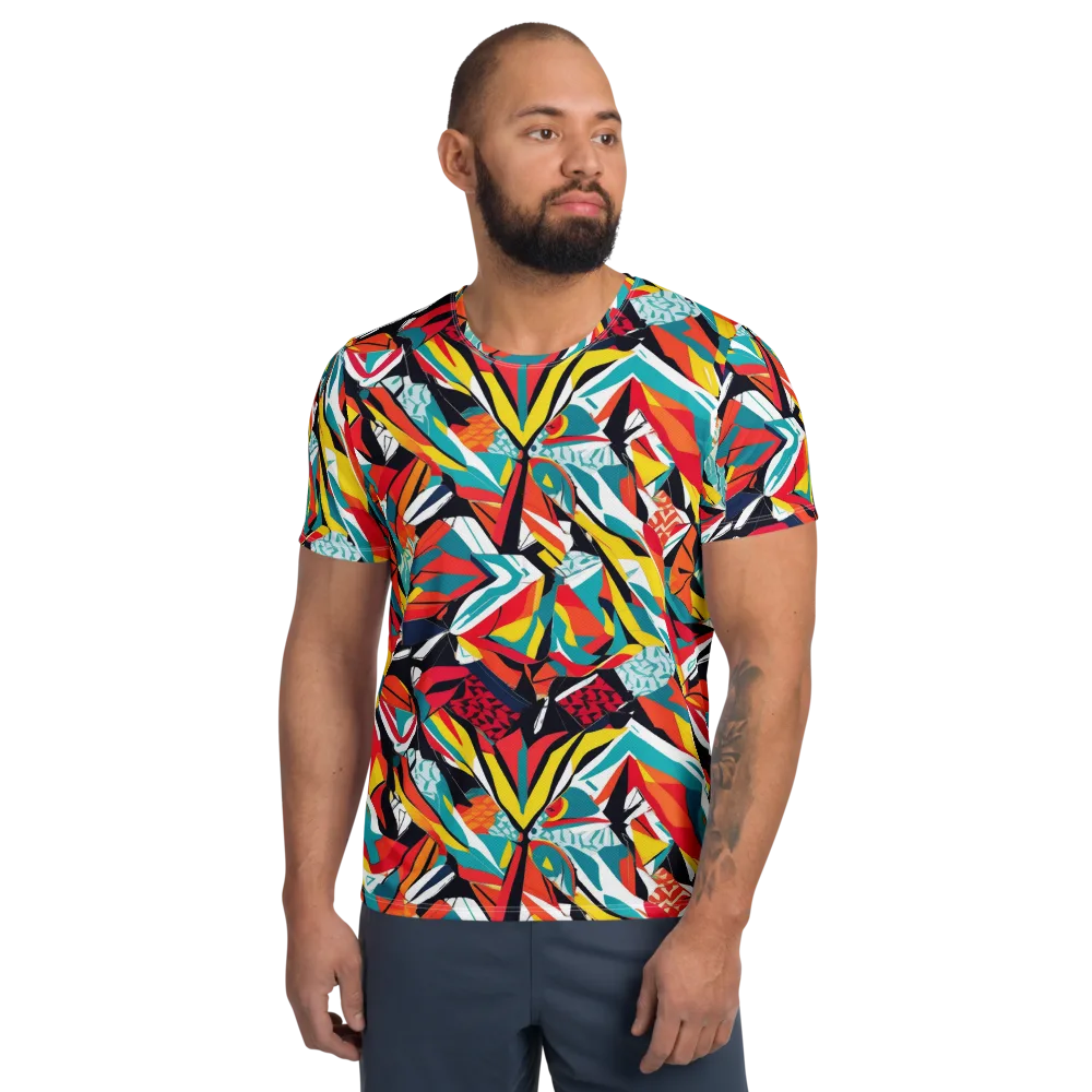Spectrum Fracture on Men's Athletic T-Shirt — Front