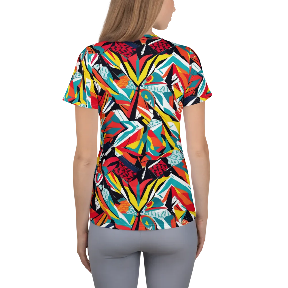 Spectrum Fracture on Women's Athletic T-Shirt — Back