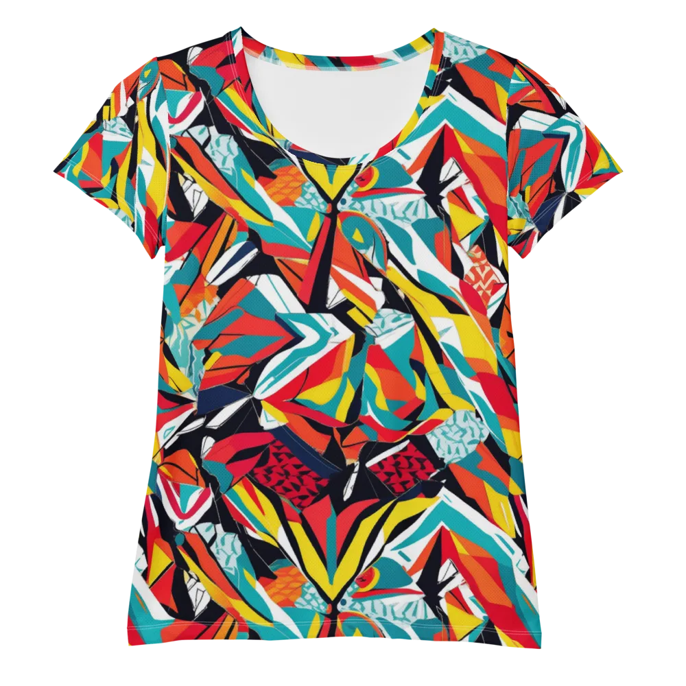 Spectrum Fracture on Women's Athletic T-Shirt — Front