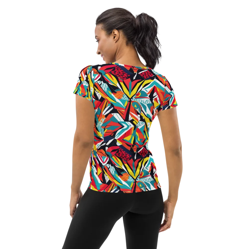 Spectrum Fracture on Women's Athletic T-Shirt — Back