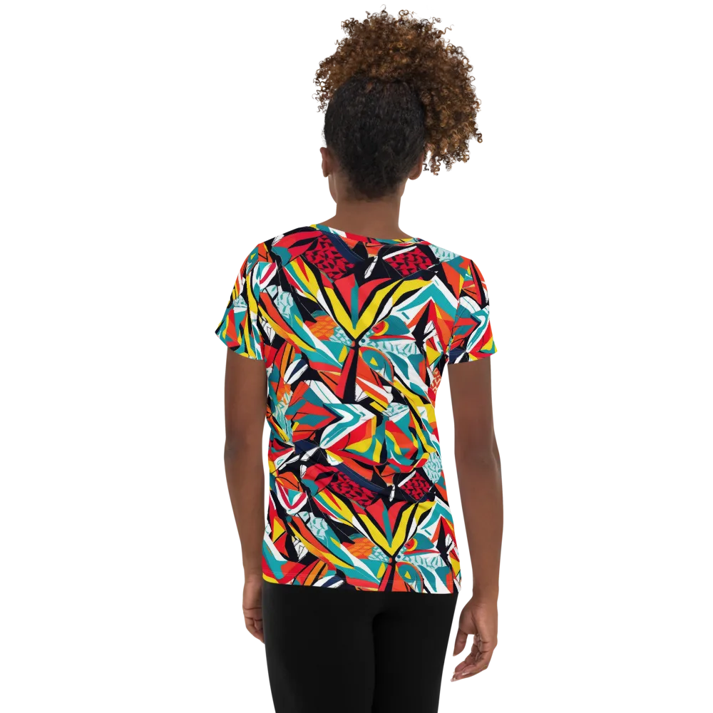 Spectrum Fracture on Women's Athletic T-Shirt — Back