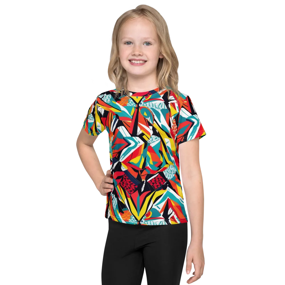 Spectrum Fracture on Kids Crew Neck T-Shirt — Front