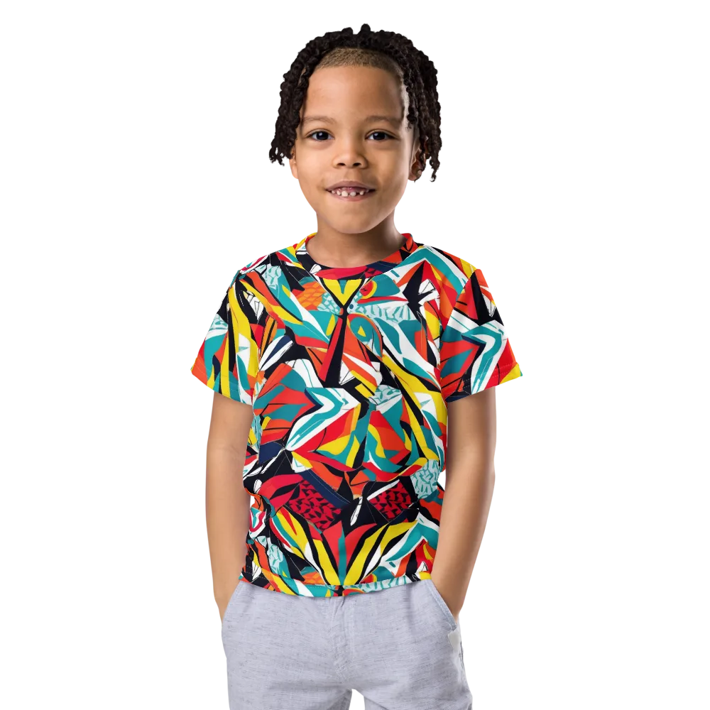 Spectrum Fracture on Kids Crew Neck T-Shirt — Front