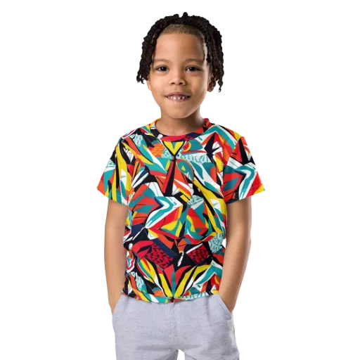 Spectrum Fracture on a Kids Crew Neck T-Shirt