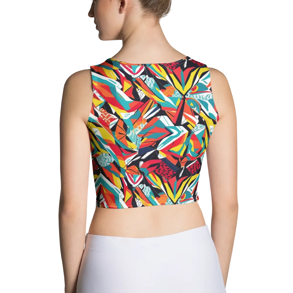 Spectrum Fracture on Crop Top — Back