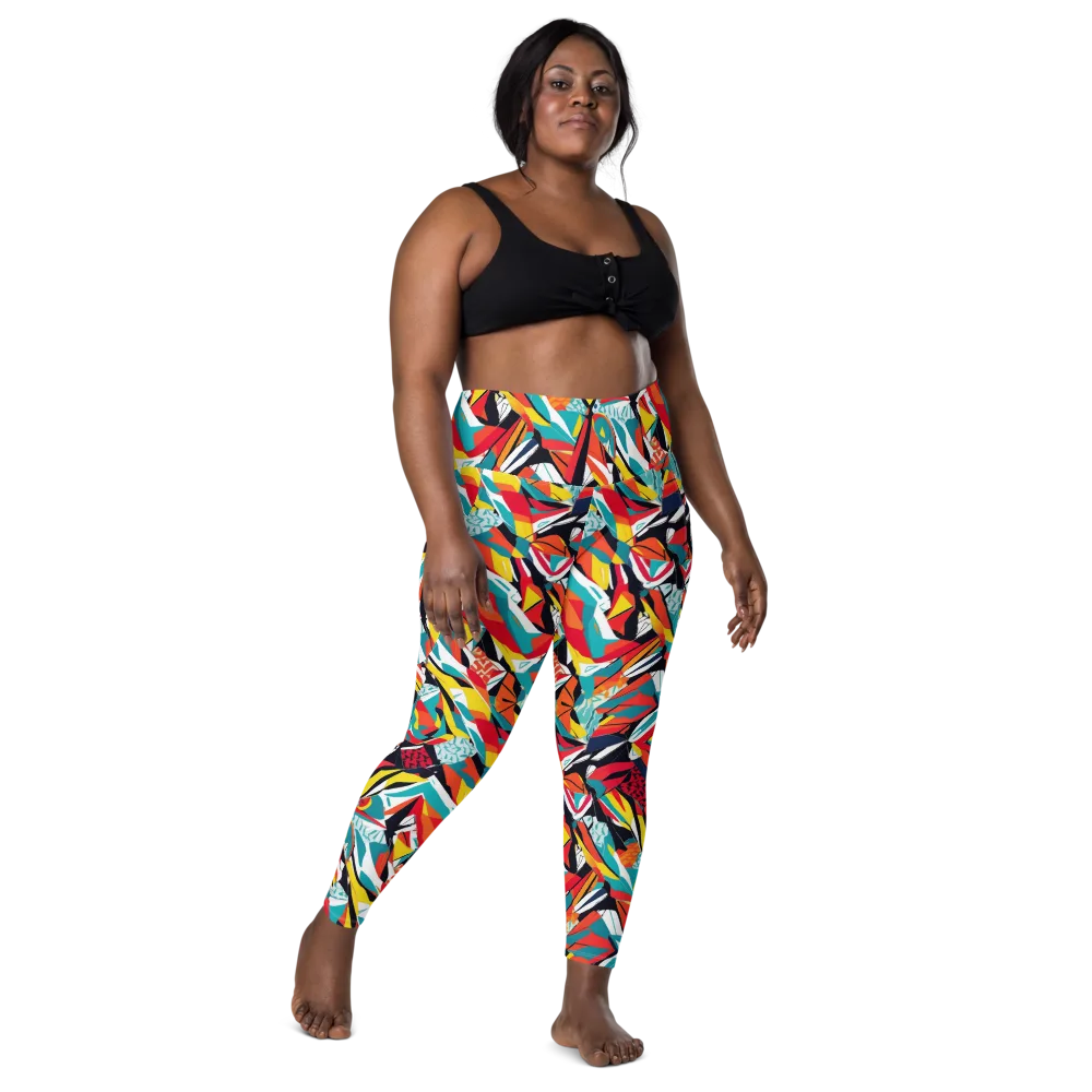 Spectrum Fracture on Leggings with Pockets — Front