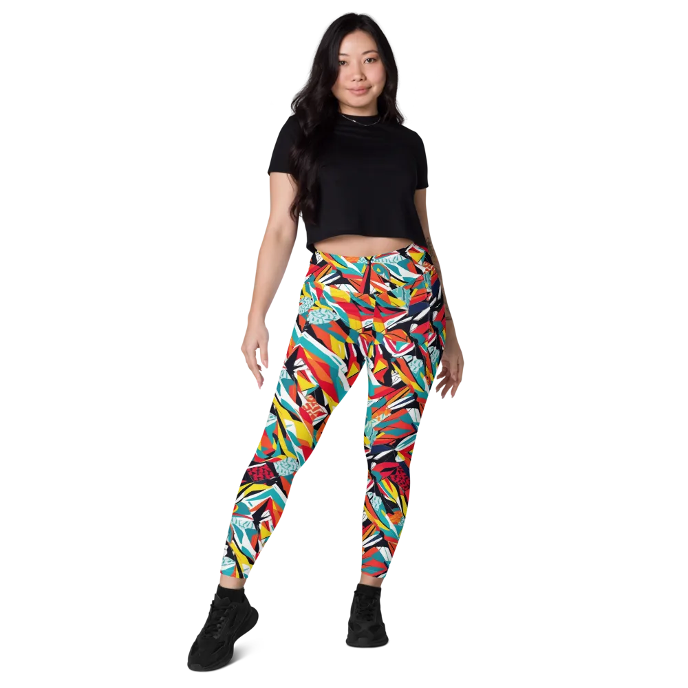 Spectrum Fracture on Leggings with Pockets — Front