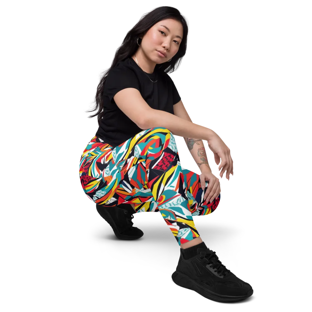 Spectrum Fracture on Leggings with Pockets — Right Front