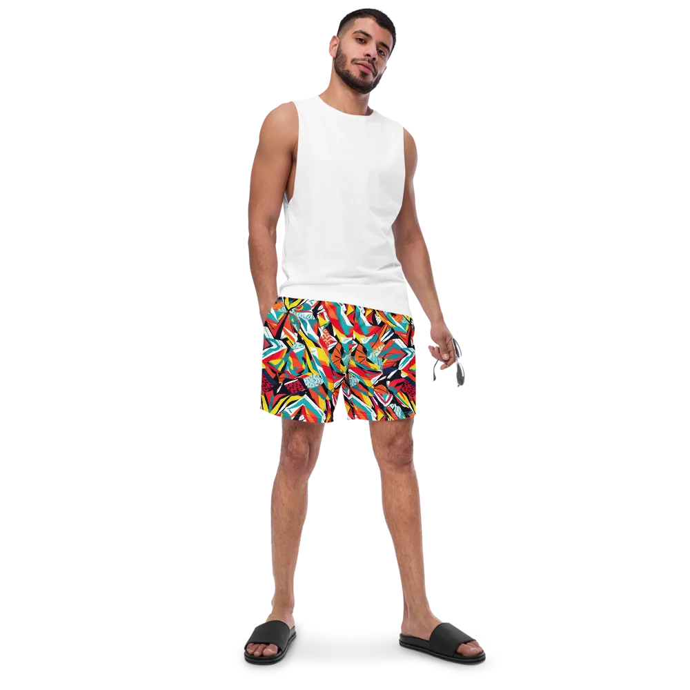 Spectrum Fracture on Swim Trunks — Front