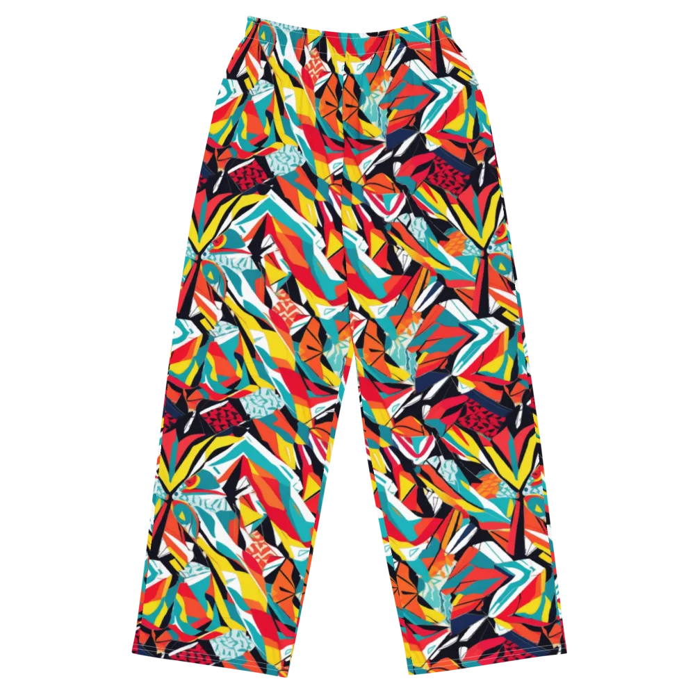 Spectrum Fracture on Wide-Leg Pants — Front