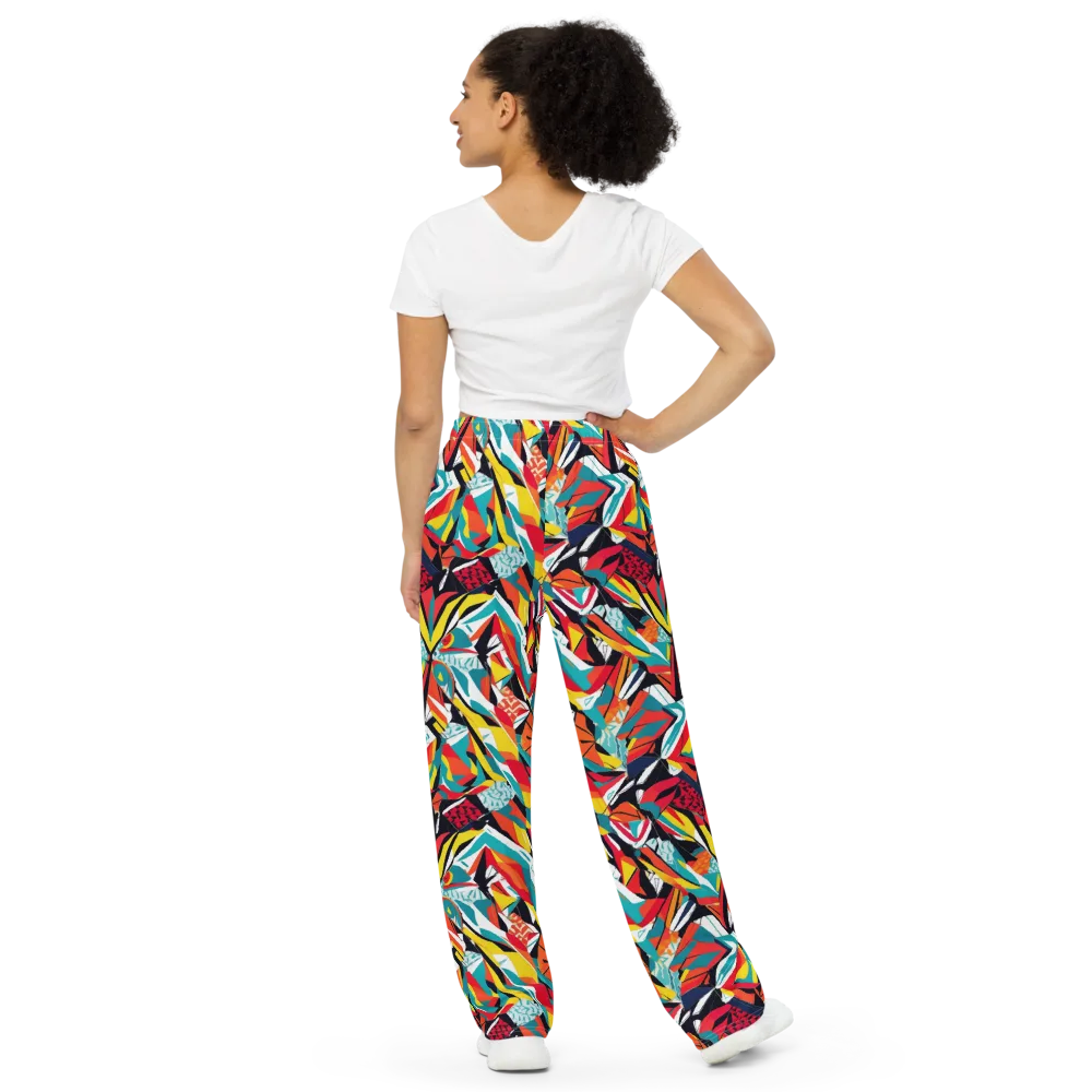 Spectrum Fracture on Wide-Leg Pants — Back