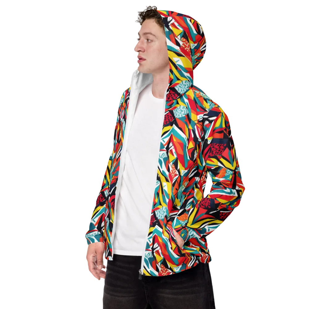 Spectrum Fracture on Men's Windbreaker — Left Front