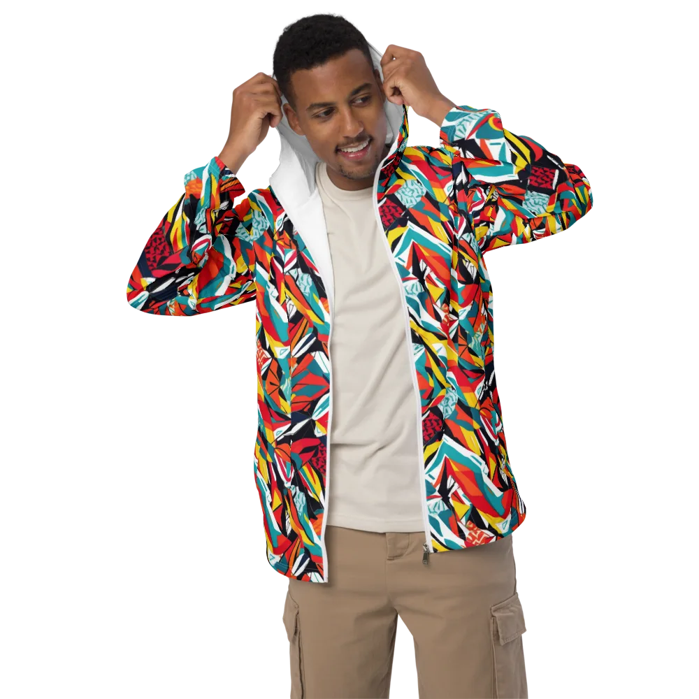 Spectrum Fracture on Men's Windbreaker — Front