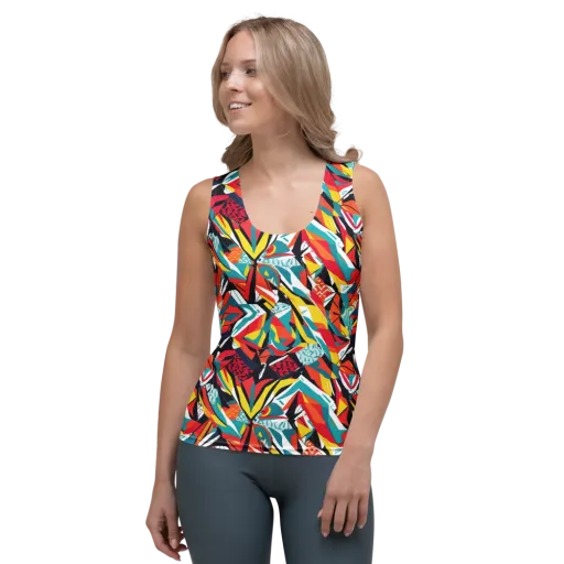 Spectrum Fracture on a Women's Tank Top