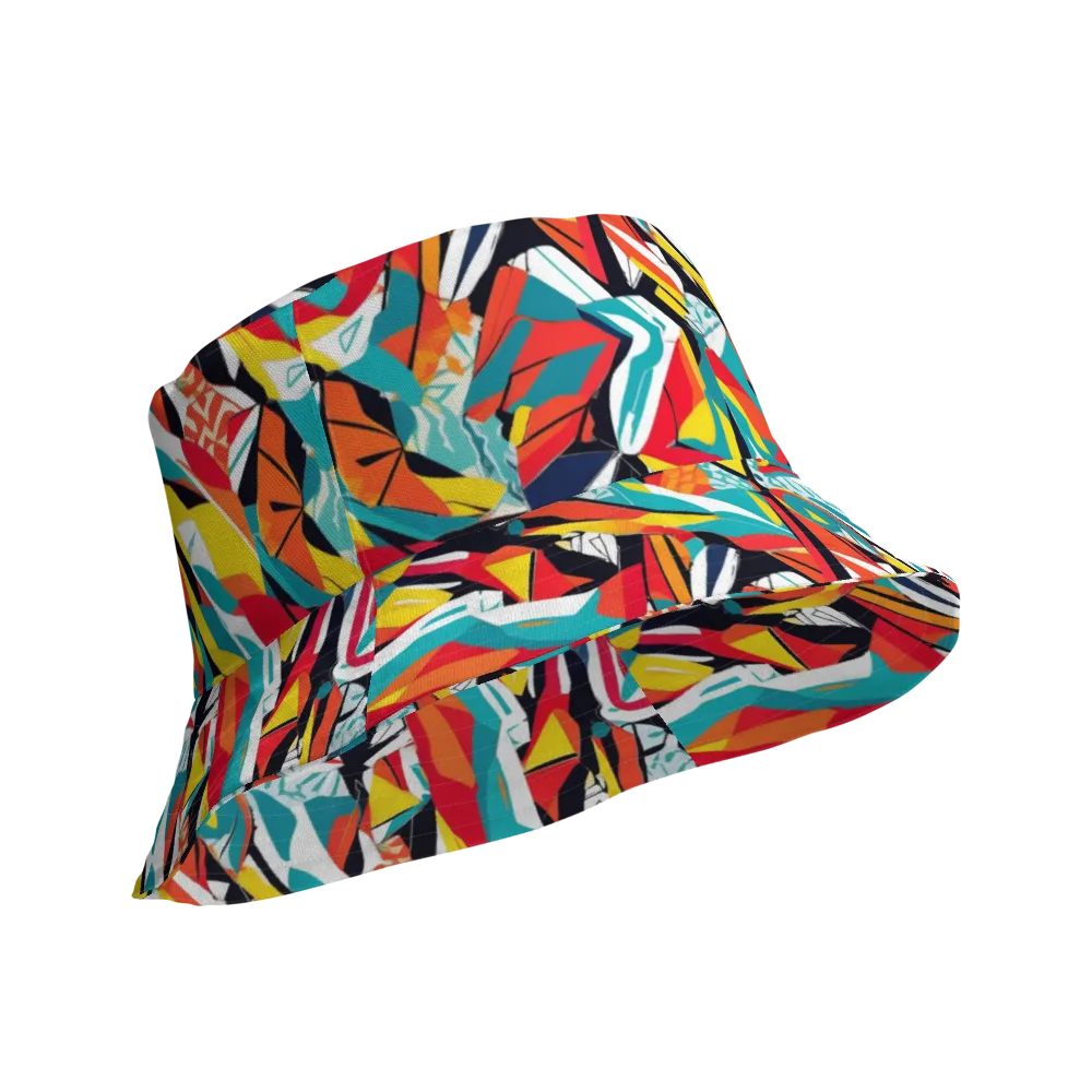 Spectrum Fracture on Reversible Bucket Hat — Product details Outside