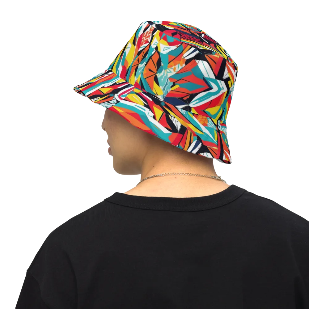 Spectrum Fracture on Reversible Bucket Hat — Back Inside