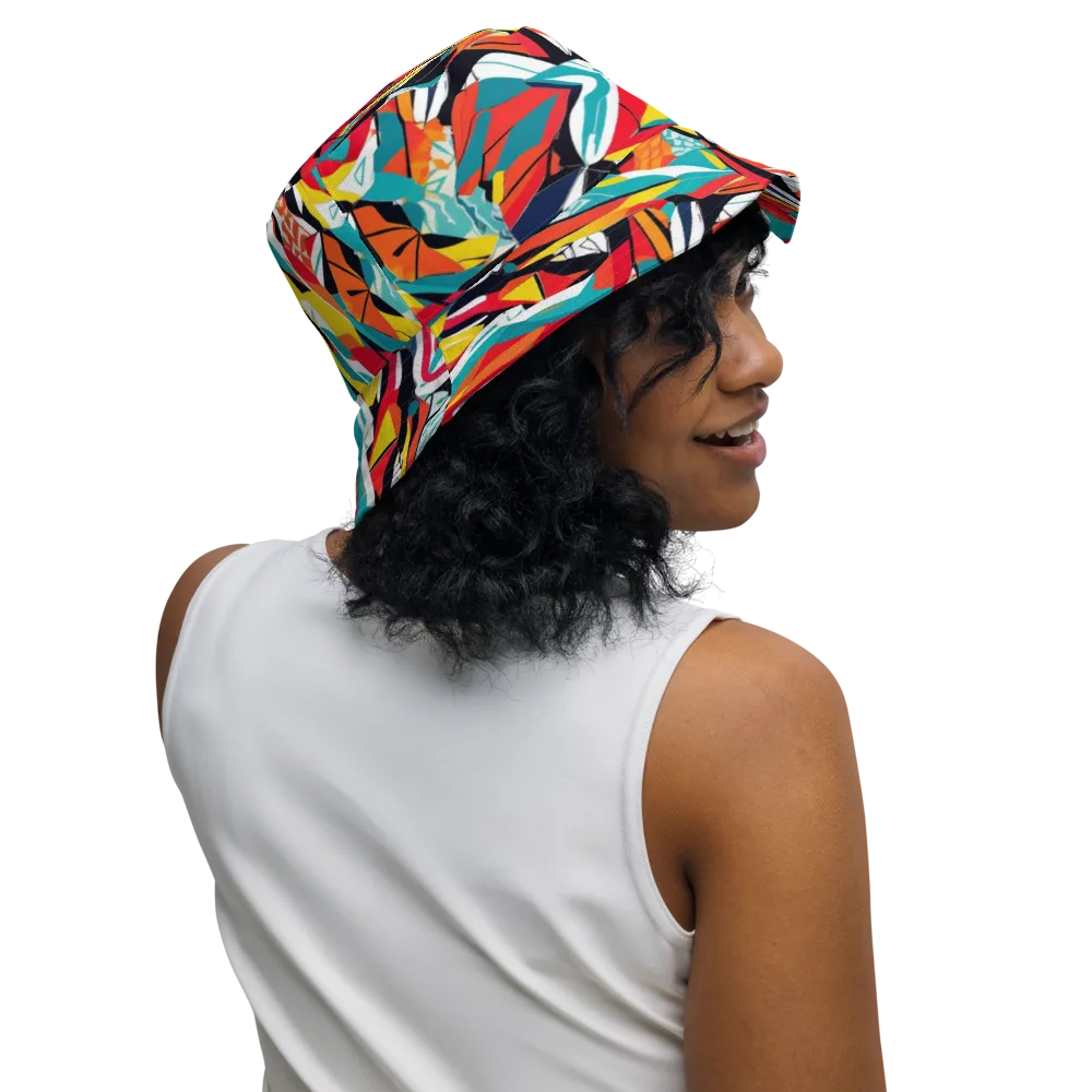 Spectrum Fracture on Reversible Bucket Hat — Right Outside