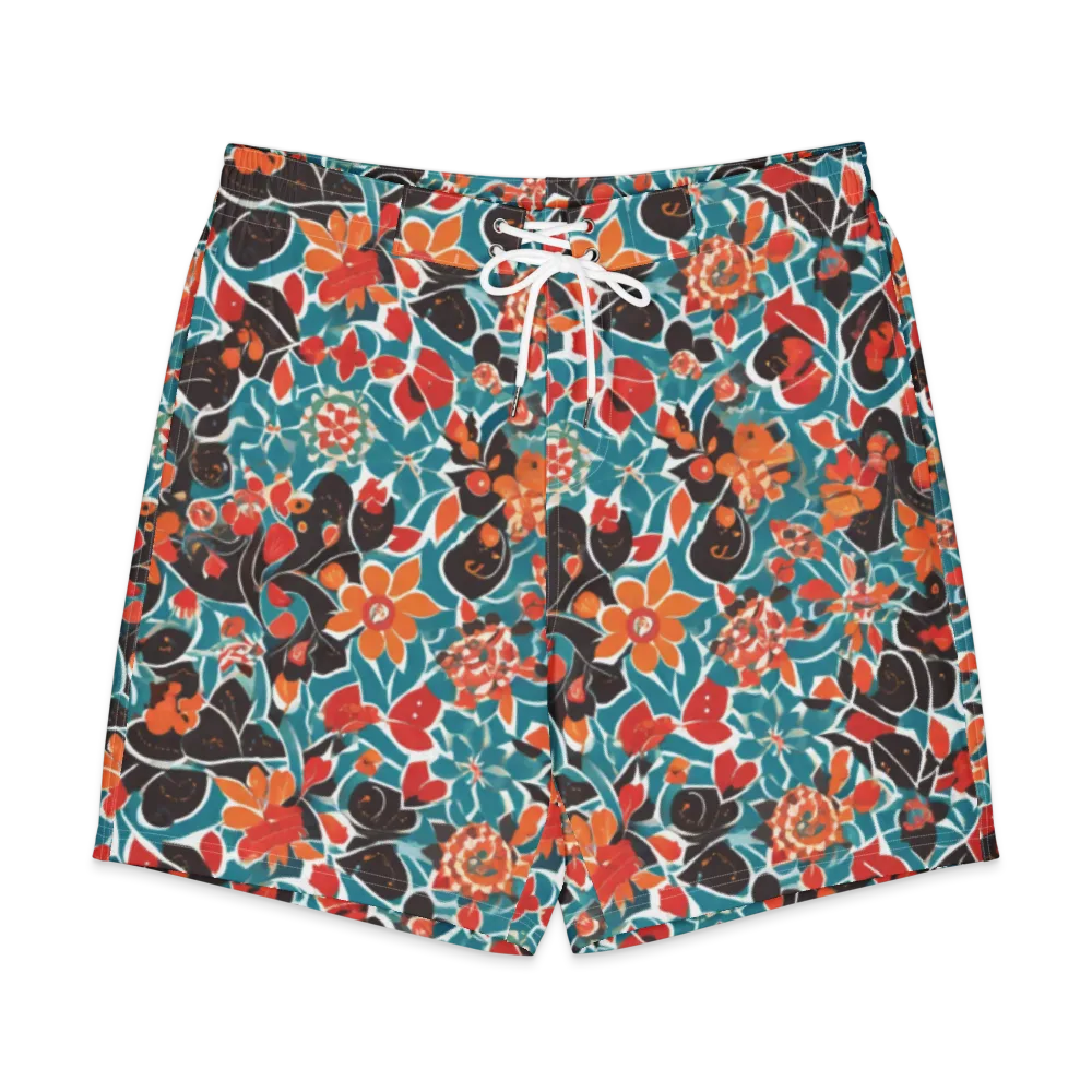 Carmine Canopy on Men's Board Shorts — Front