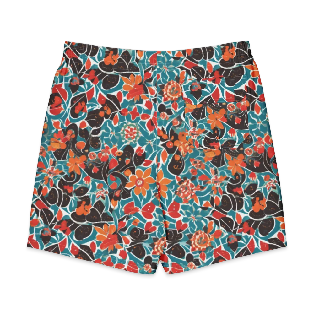 Carmine Canopy on Men's Board Shorts — Back