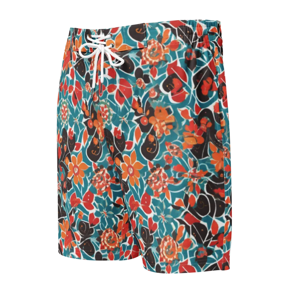 Carmine Canopy on Men's Board Shorts — Front