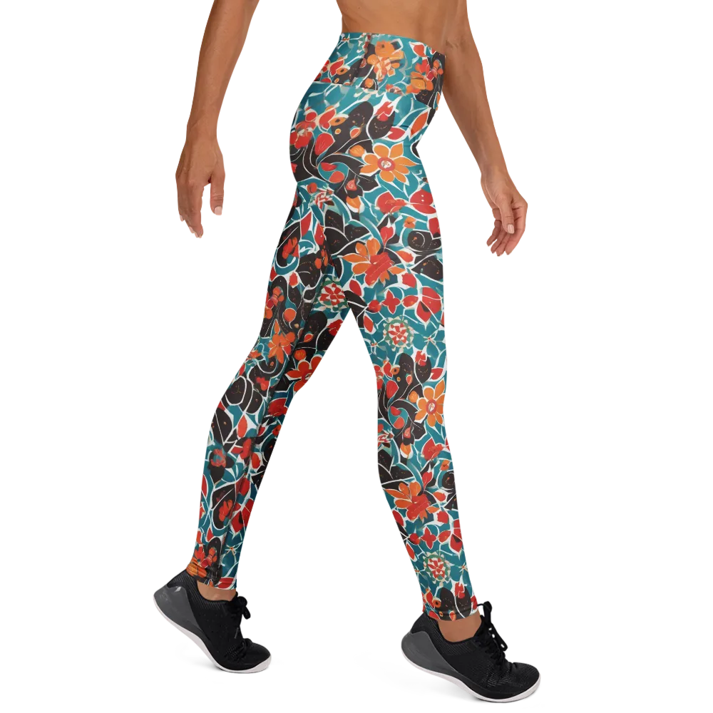 Carmine Canopy on Yoga Leggings — Right