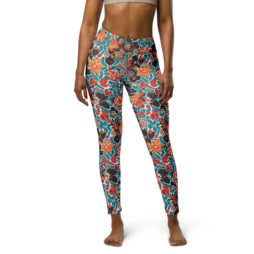 Carmine Canopy on Yoga Leggings — Front