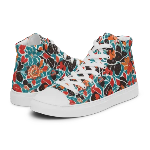 Carmine Canopy on a Men's High Top Canvas Shoes